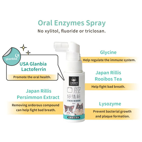 Oral Enzymes Spray for Dogs & Cats