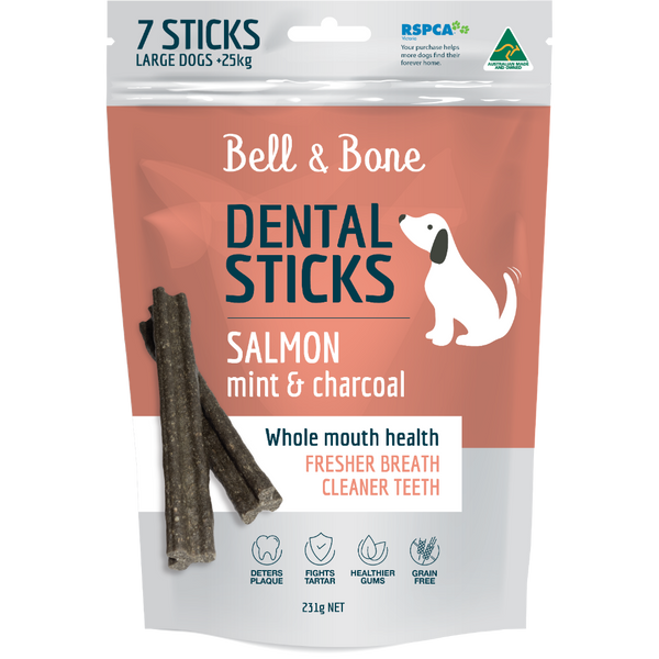 Salmon, Mint & Charcoal Dental Sticks