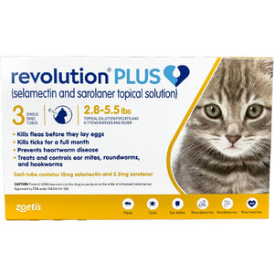 Revolution Plus Kitten 15mg 1.25kg to 2.5kg (Yellow)
