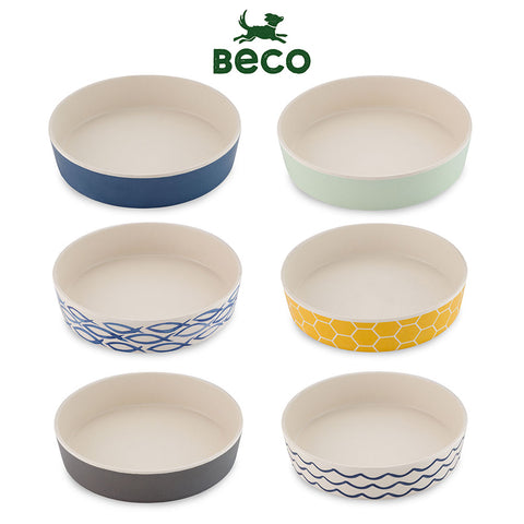 Beco Printed Bamboo Cat Bowl