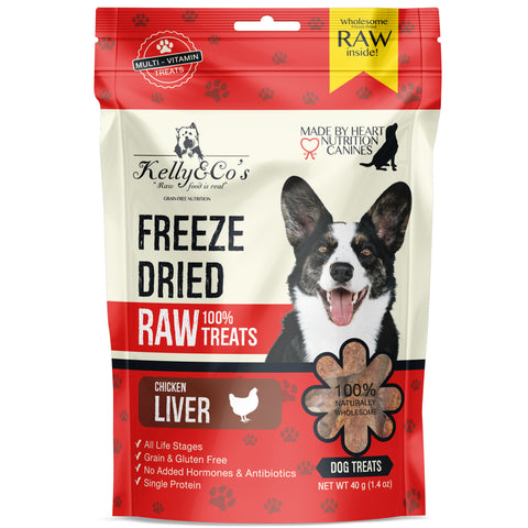 Kelly&Co's Freeze-Dried Chicken Liver Dog Treat 40g/170g