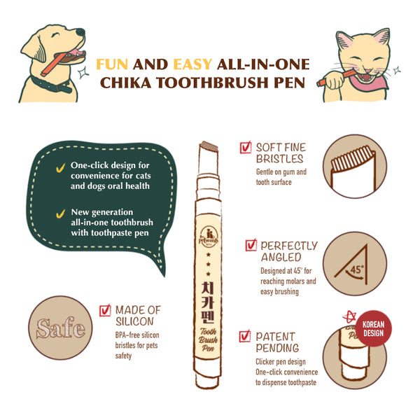 Chika Toothbrush Pen for Dogs