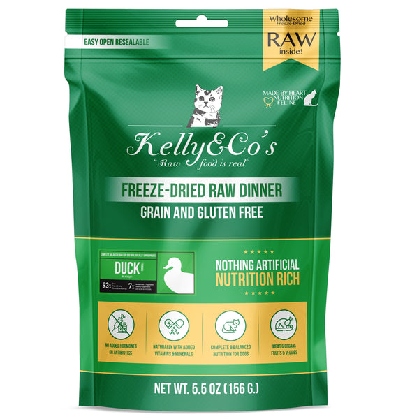 Kelly&Co's Freeze Dried Duck with Mixed Fruits and Vegetables for Cats