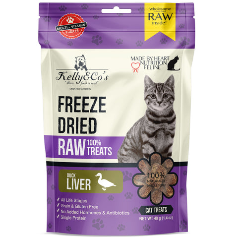 Kelly&Co's Freeze-Dried Duck Liver Cat Treat 40g/170g