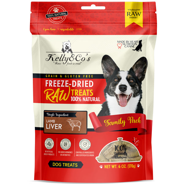 Kelly&Co's Freeze-Dried Lamb Liver Dog Treat 40g/170g
