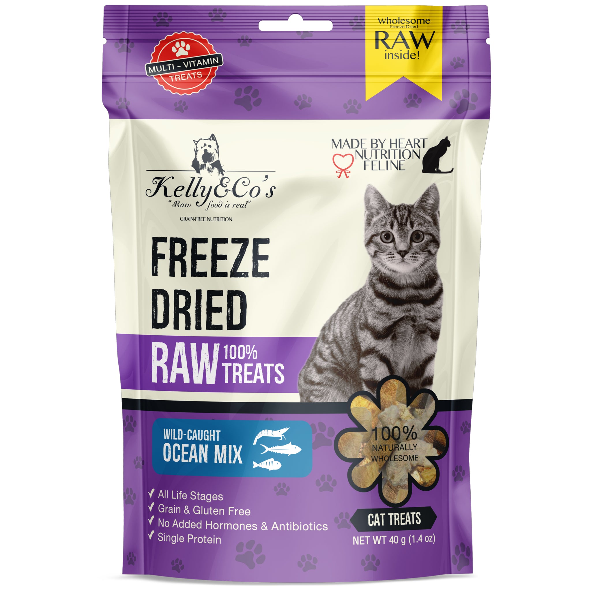 Kelly&Co's Freeze-Dried Ocean Mix Cat Treat 40g