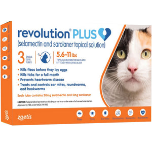 Revolution Plus Cat 45mg 2.6kg to 5kg (Orange)